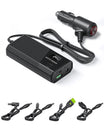 EASYLONGER ES400 AIR power adapter with 24V display, car charger plug, and multiple connector cables