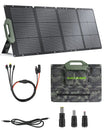 EASYLONGER ES400 AIR portable foldable solar panel with camouflage bag, cables, and connectors