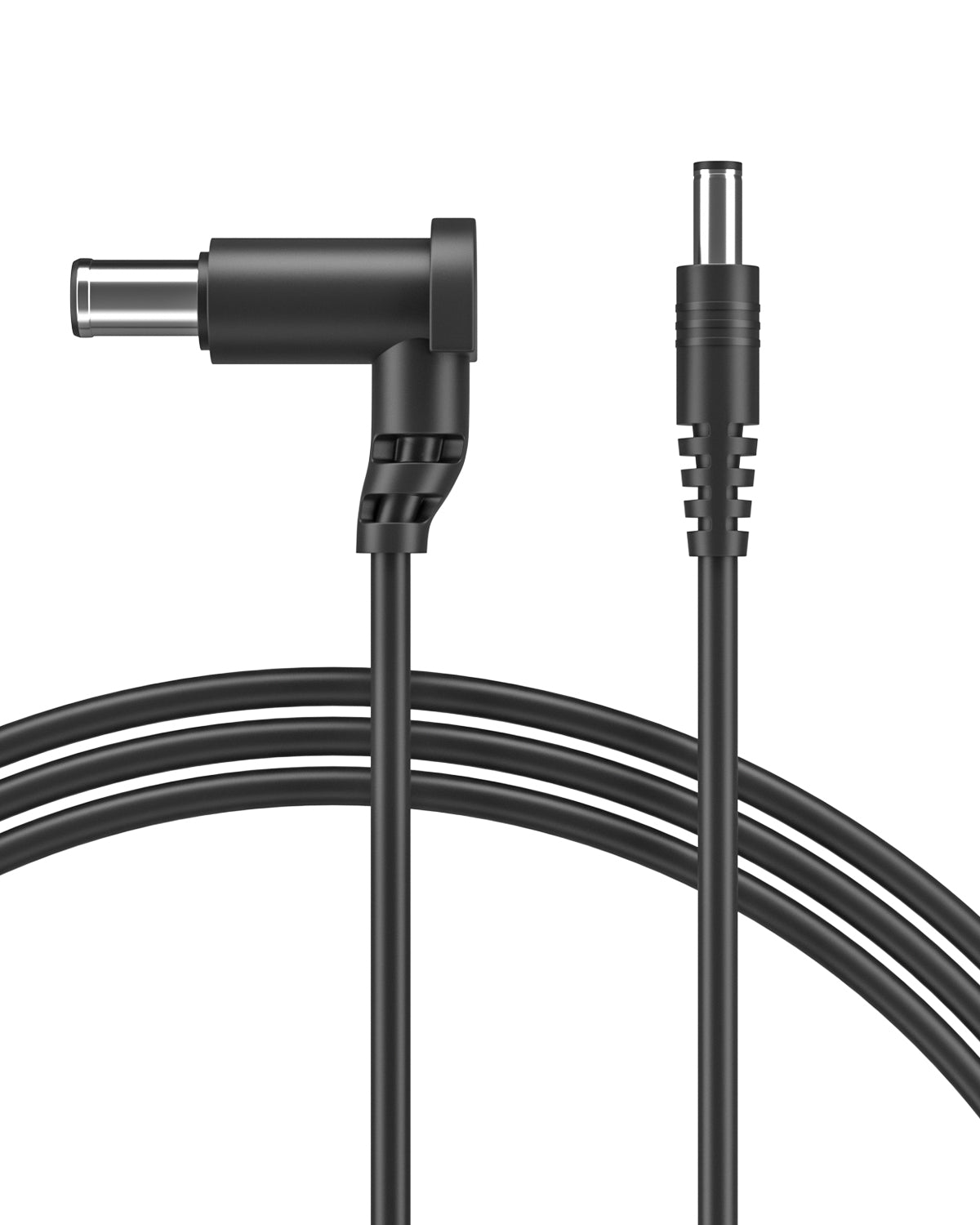 The EASYLONGER ESMC DC Power Cord for Somnetics Transcend Micro Travel CPAP (19V, 3.2ft) features one straight and one right-angle barrel connector, ideal for connecting your Transcend Micro to an EASYLONGER CPAP battery.