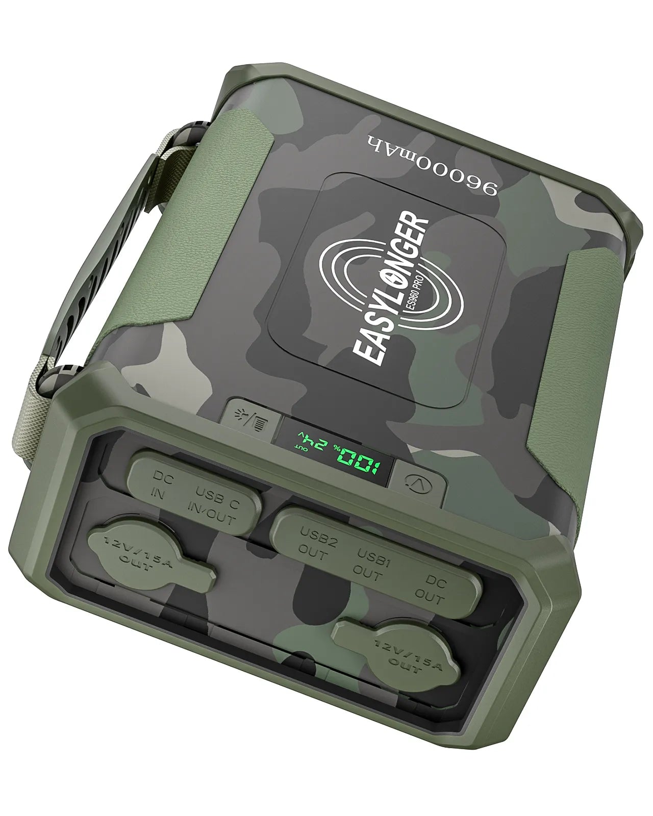 EASYLONGER ES960 PRO Camo CPAP Battery Backup Power Supply, 297.6Wh LiFePO4 for ResMed AirSense 11, AirCurve 11, AirMini, Philips DreamStation 2, Luna TravelPAP – Outdoor & Camping