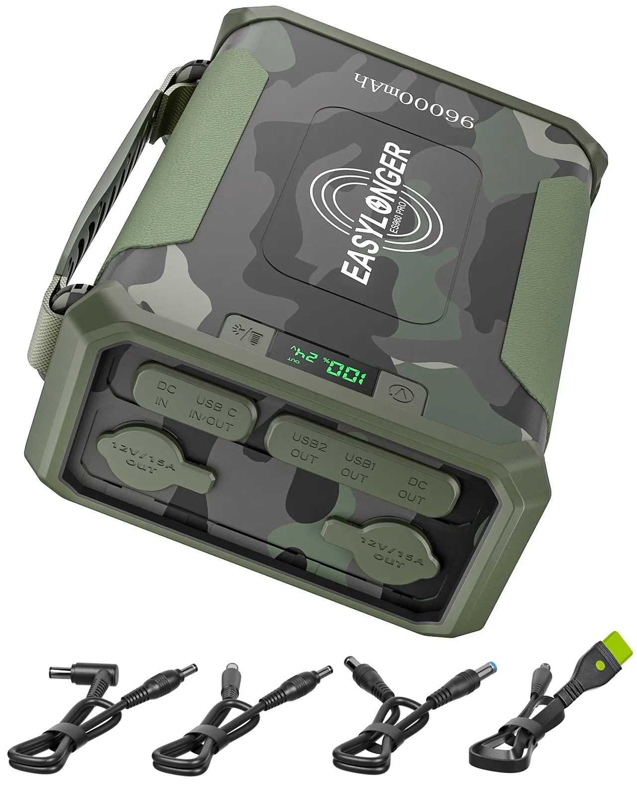 EASYLONGER ES960 PRO Camo CPAP Battery Backup Power Supply, 297.6Wh LiFePO4 for ResMed AirSense 11, AirCurve 11, AirMini, Philips DreamStation 2, Luna TravelPAP – Outdoor & Camping