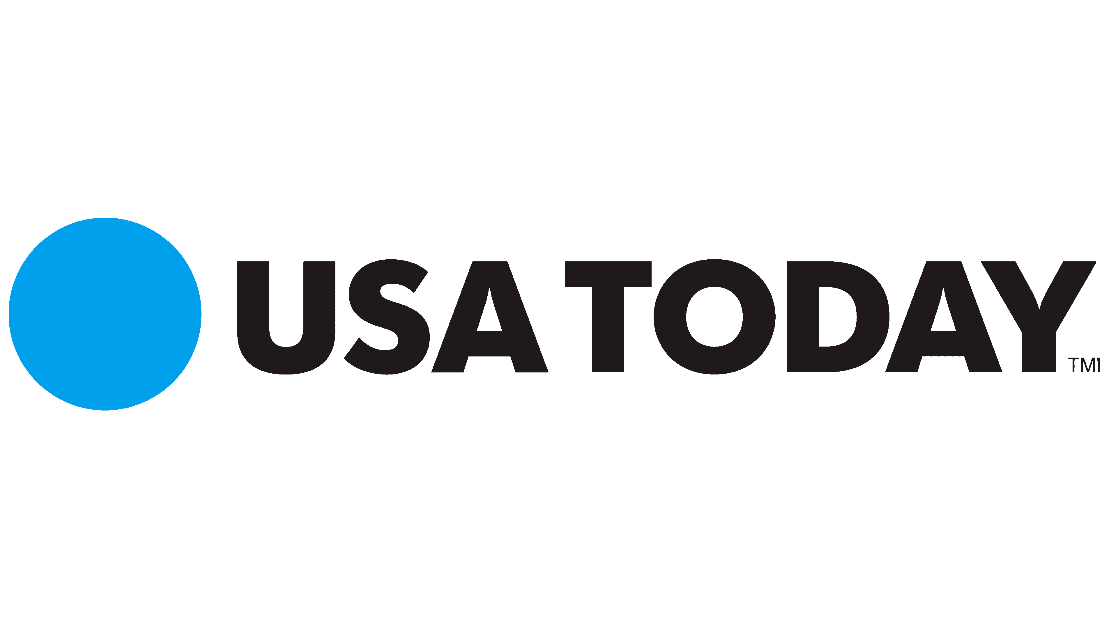 The USA TODAY logo features a solid blue circle to the left of the words USA TODAY in bold, black, uppercase letters on a white background.