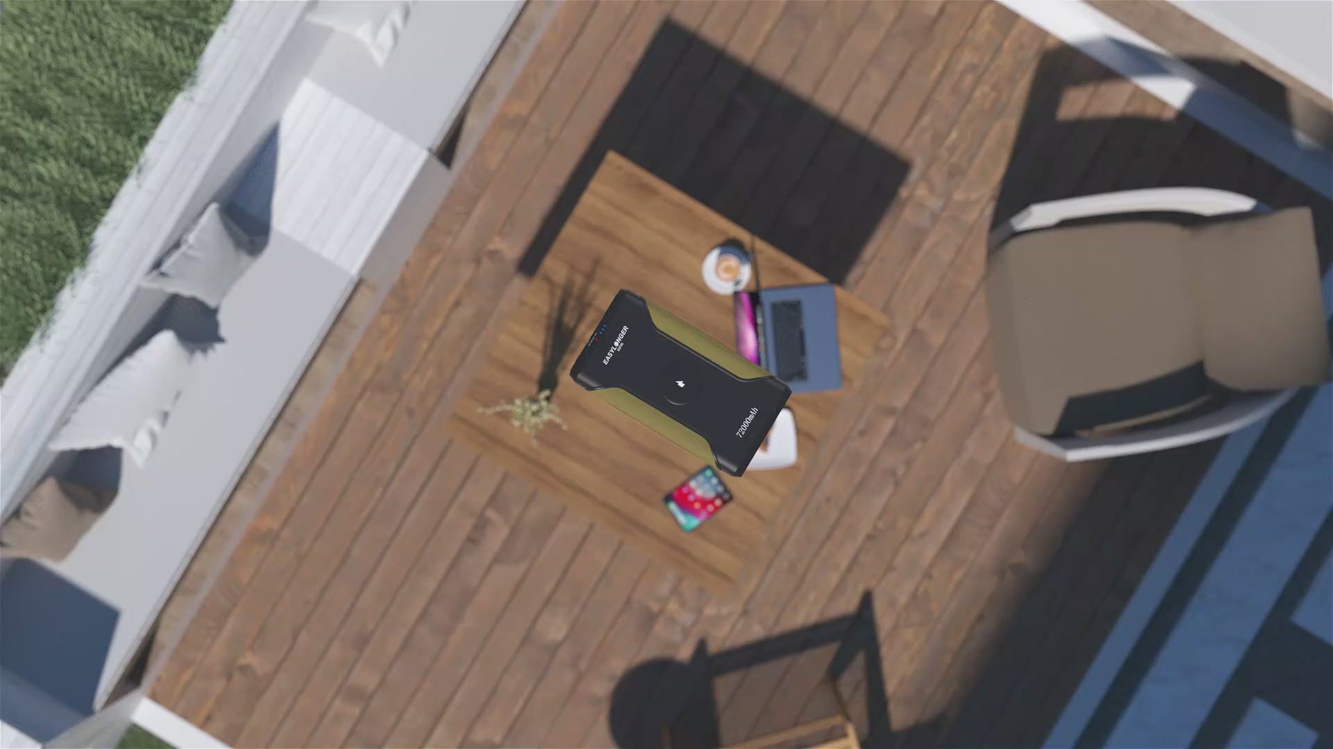 EASYLONGER ES720 266.4Wh CPAP Battery Backup Power Supply Compatible with ResMed S9, AirSense 10, AirSense 11, AirMini, DreamStation 1&2, etc. 5 Ports Lithium-ion Battery with 4 Cables(ES720 Brown)