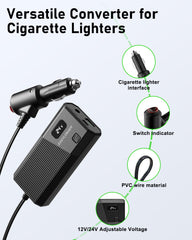 EASYLONGER Car Adapter for CPAP, DC 12/24V Converter CPAP Power Cord, 84W Car Charger with 4 DC CPAP Cables for ResMed S9/ AirSense 10/ AirCurve 10/ AirMini/AirSense 11/ Philips Dreamstation etc
