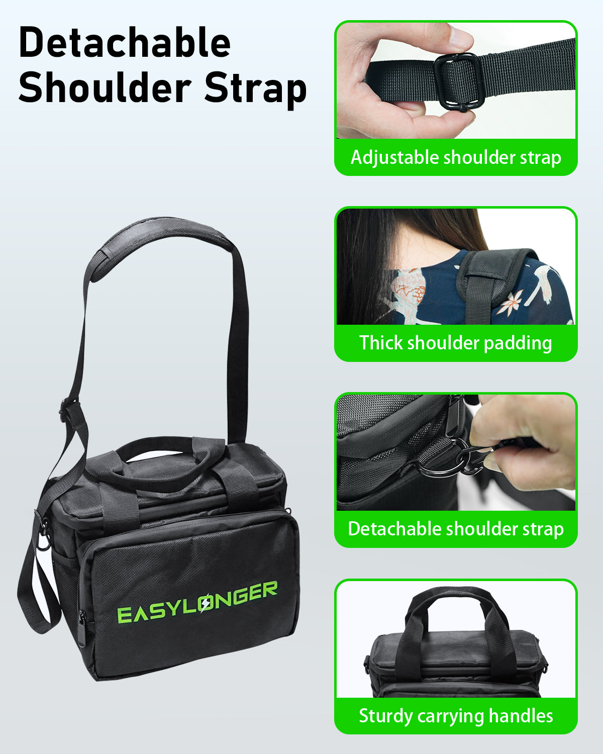 EASYLONGER Travel Carrying Case Compatible with ES960, ES720, ES400 AIR, ES270 and Other Compact CPAP Machines