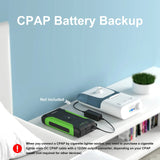 72000mAh/266.4Wh CPAP Battery Backup Power Supply Compatible with ResMed S9, AirSense 10, AirSense 11, AirMini, DreamStation 1&2, etc. 5 Ports Lithium-ion Battery(ES720 Green)