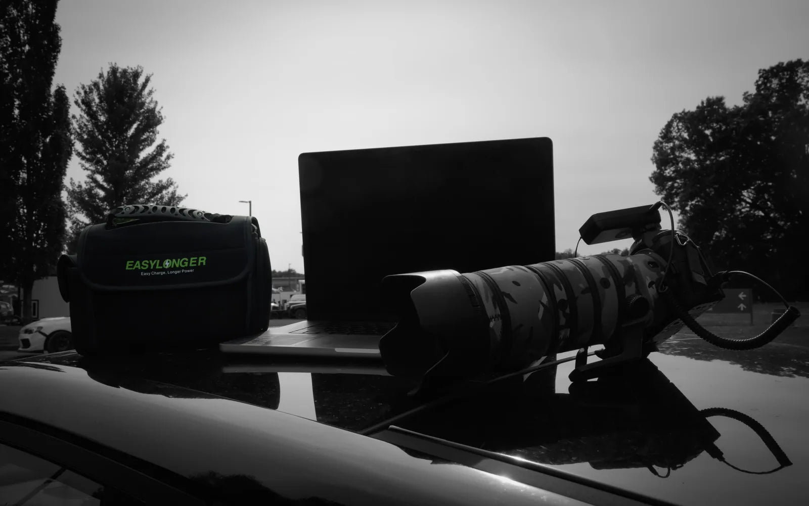 Camera, field monitor and EASYLONGER equipment prepared for a documented product test