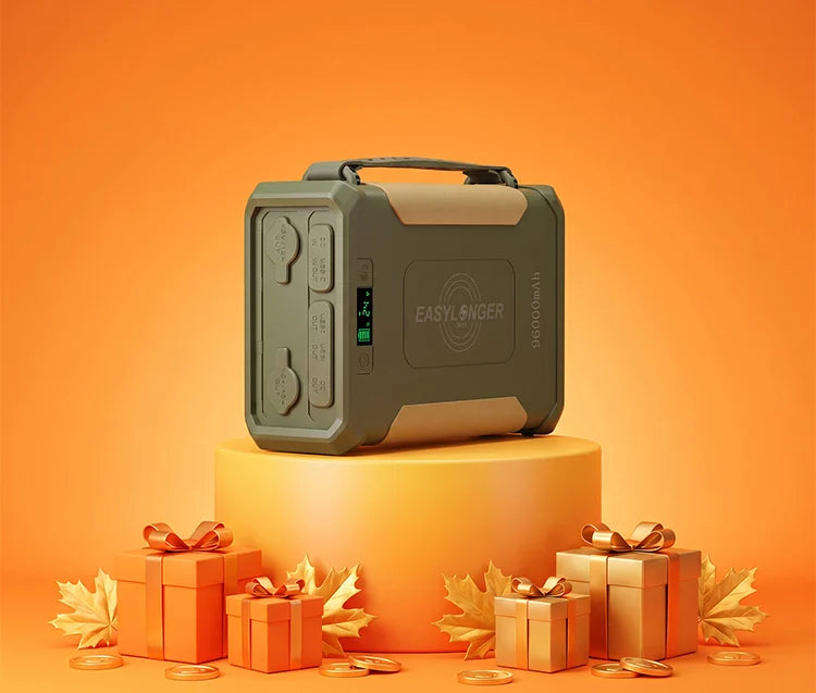 ES960 battery on an orange podium